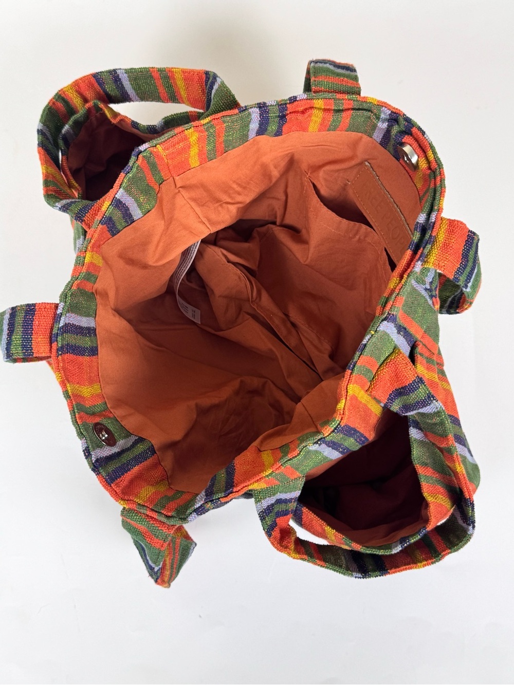 Free People Baby Oksana Tote in Orange Mix - Picture 9 of 13